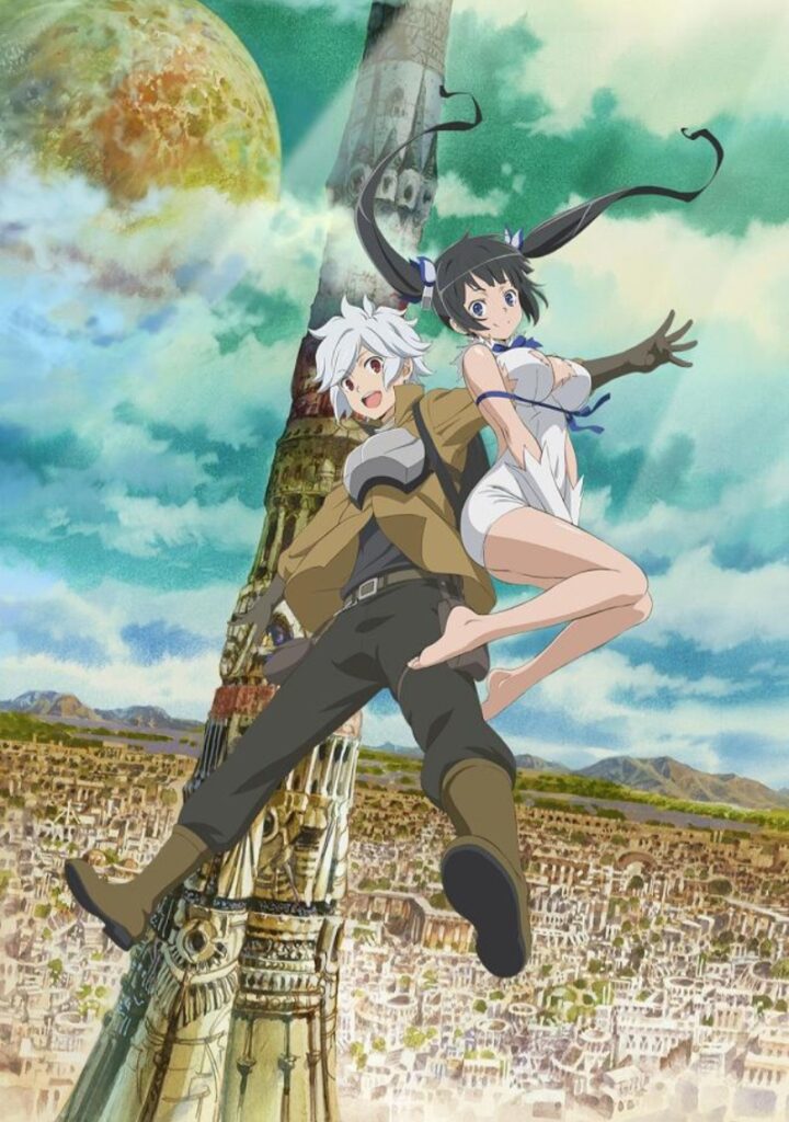 DanMachi official anime poster featuring Bell Cranel.