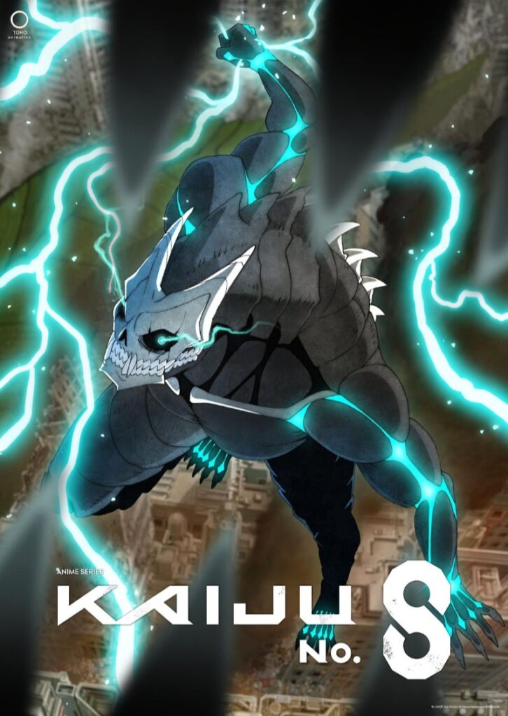 Kaiju No. 8 official anime poster featuring Kafka Hibino.