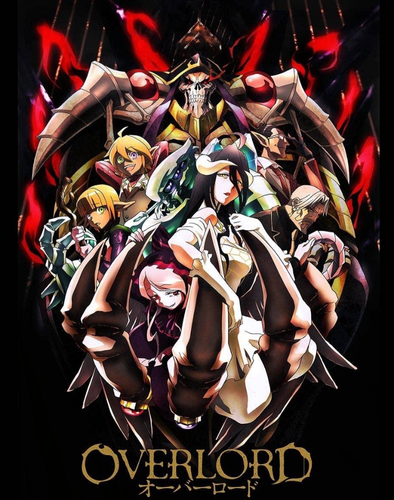 Overlord official anime poster featuring Ainz Ooal Gown.